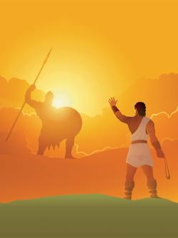 David and Goliath illustration